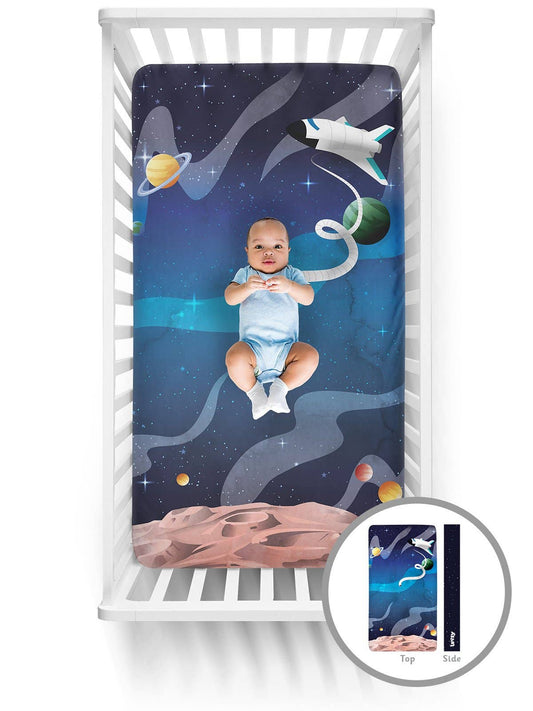 Luvsy - Space Explorer Crib Sheets